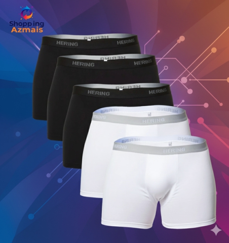 Kit Com 5 Cuecas Masculina Boxer Sortidas Hering