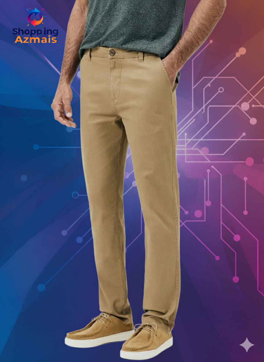 Calça Básica Masculina Chino Com Elastano Hering