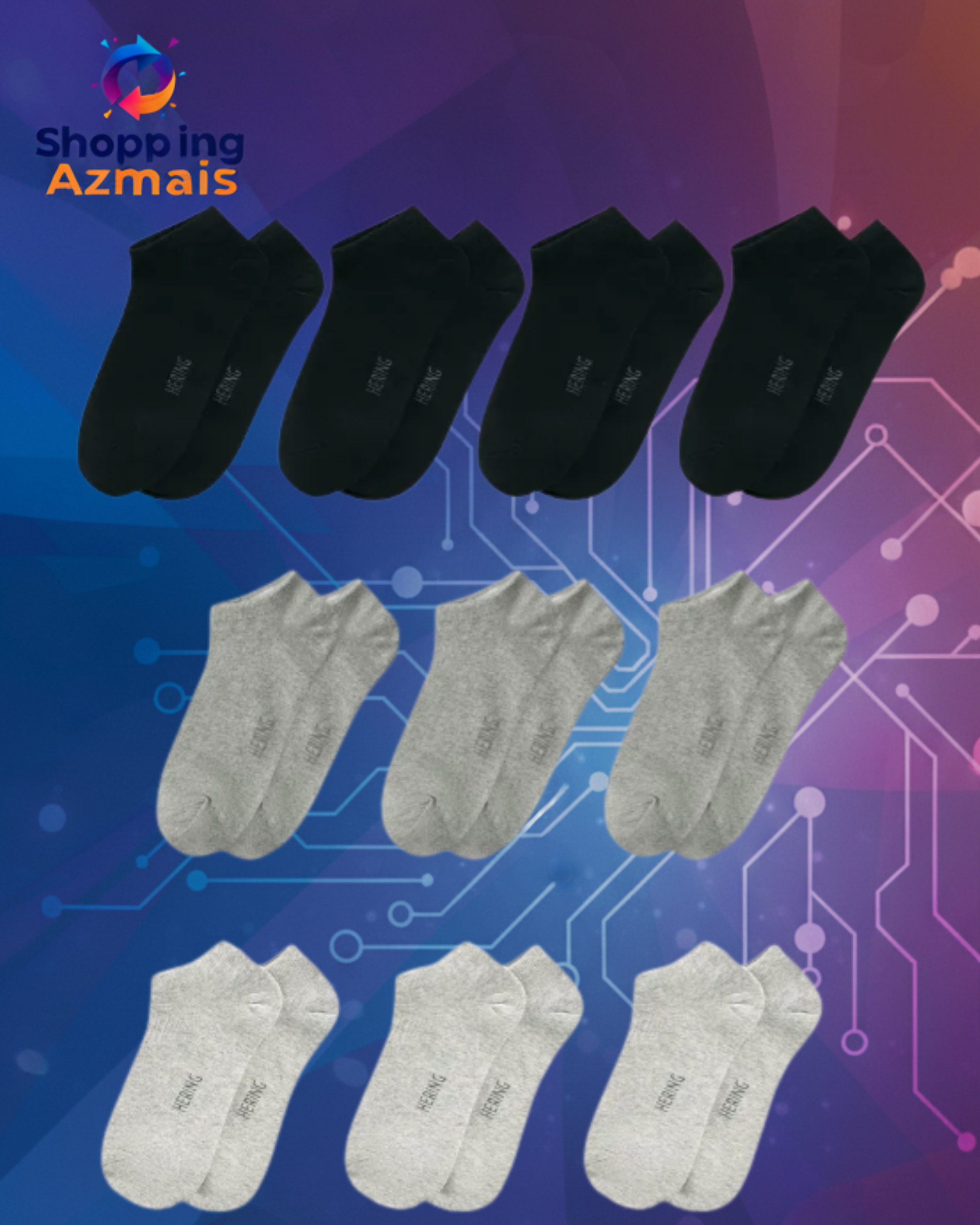 Kit 10 Pares De Meias Soquete Unissex Hering