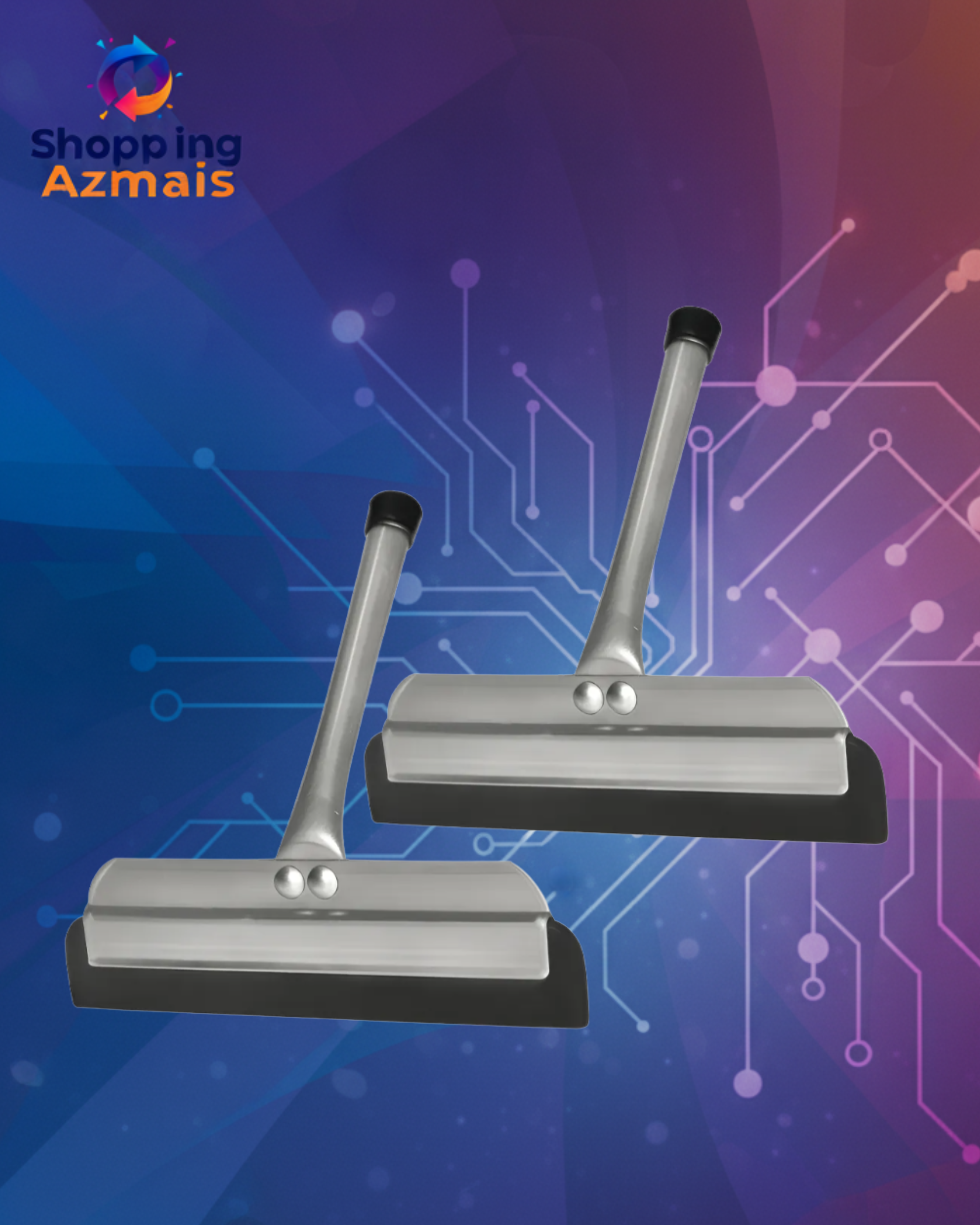 2 Unidades Rodinho Rodo Seca Pia Cozinha De Alumínio