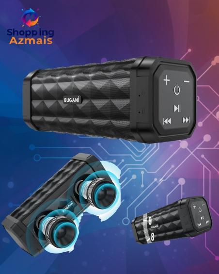 Caixa De Som Portatil Bugani 20w Subwoofer Ativo Caixas Bluetooth Cor Preto