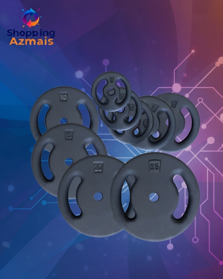 100kg Anilhas P/ Barras Halteres Musculação - Direto Fábrica