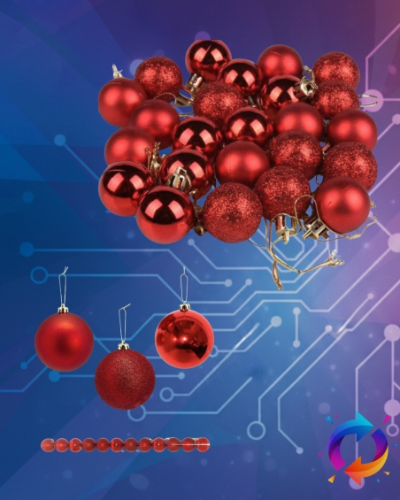 Kit 15 Bolinha De Natal 3cm Fosca Gliter Lisa Enfeite Árvore