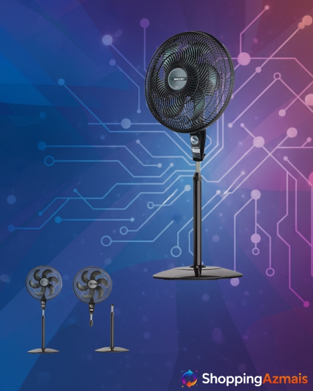 Ventilador Mallory Coluna Delfos TS+ Preto Grafite 40 cm 220V