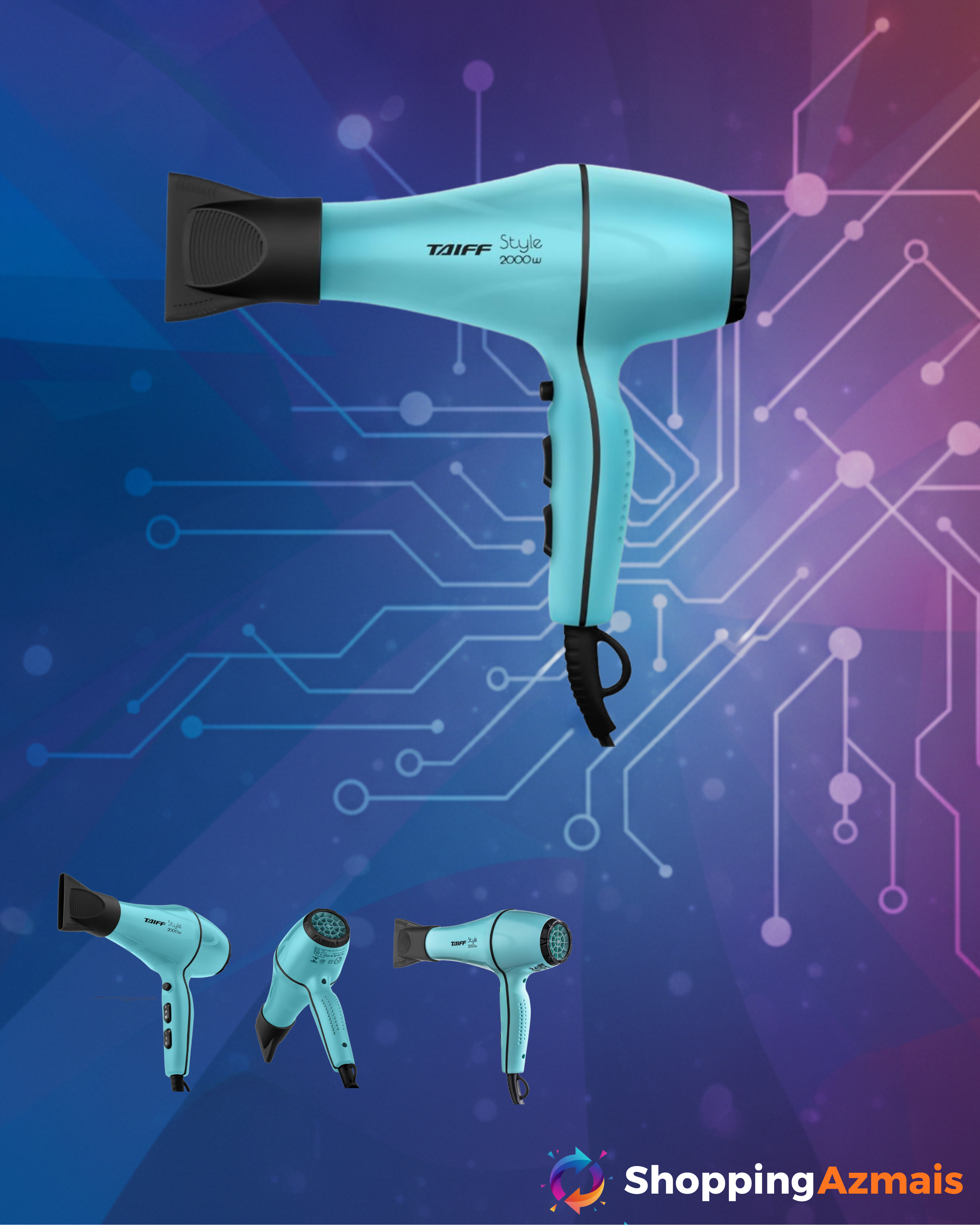Secador Taiff Style Azul 2000w 127v