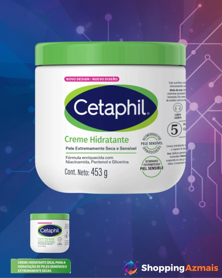 Creme Hidratante Cetaphil Sem Fragrância para Pele Sensível ou Muito Seca 453g