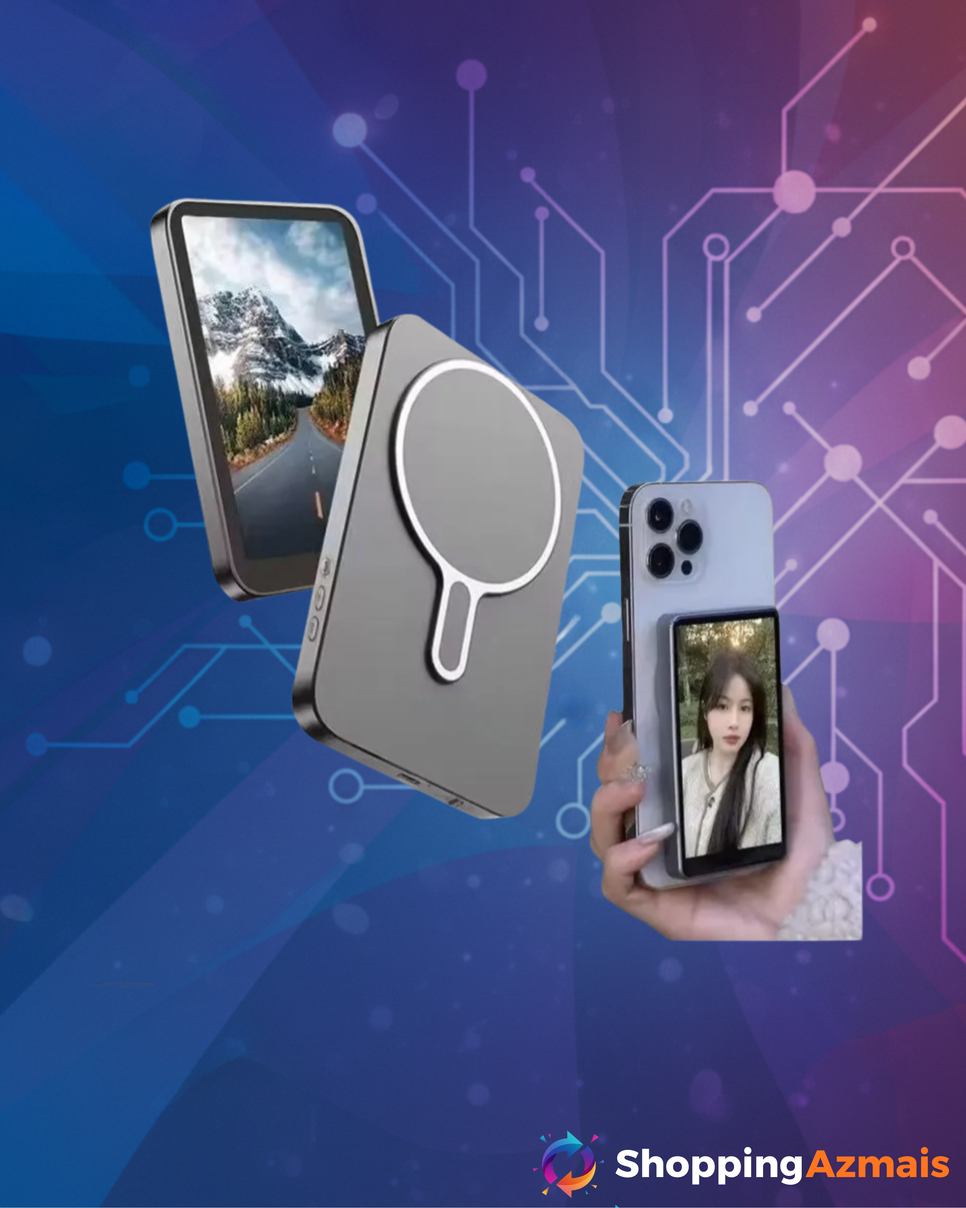 Tela De Monitoramento Selfie Com Câmera Traseira De Celular