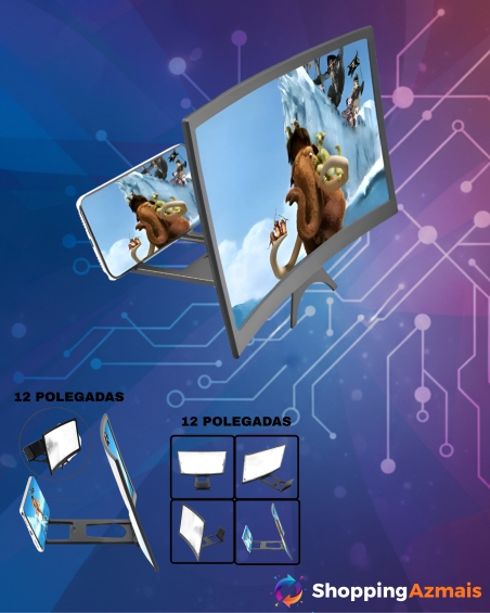 Tela Maior Ampliador Celular Lupa 3d Boa Imagem Livros/filme