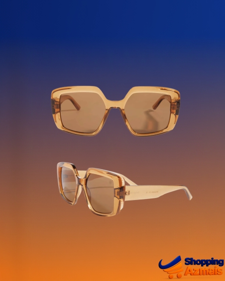 Óculos De Sol Quadrado Feminino Laranja- Les Bains Sorrento