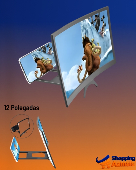 Tela Maior Ampliador Celular Lupa 3d Boa Imagem Livros/filme