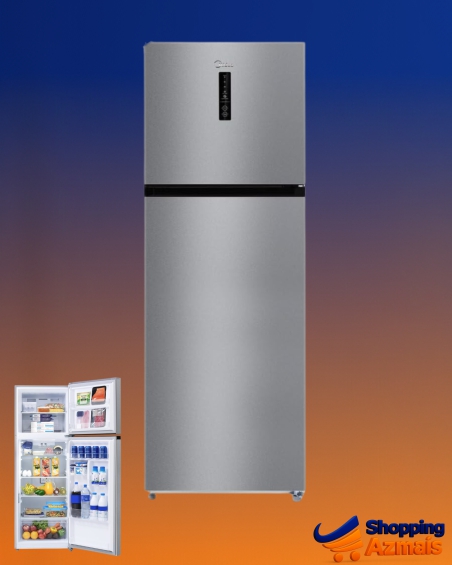 Geladeira Frost Free SmartSensor 347L cor Prata Midea MD-RT468MTA501-127v