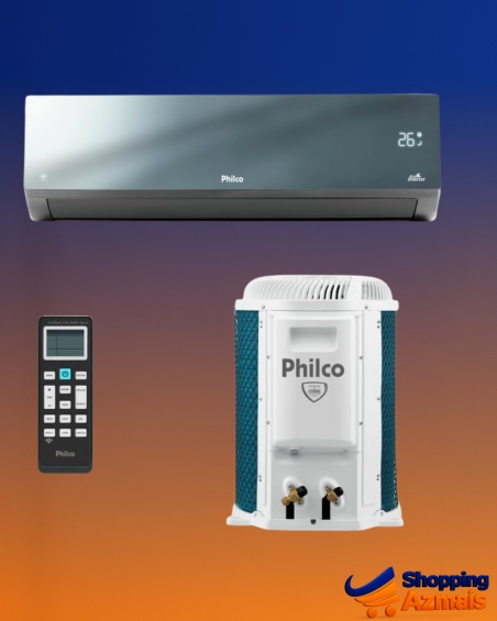 Ar Condicionado Split Inverter Philco Espelhado 9000 Btus Quente e Frio Pac9000iqfm15e 220v