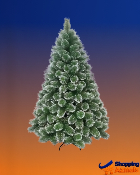 Árvore Pinheiro De Natal Luxo Verde E Neve 2,10m 566 Galhos Cor Verde Com Floco de Neve