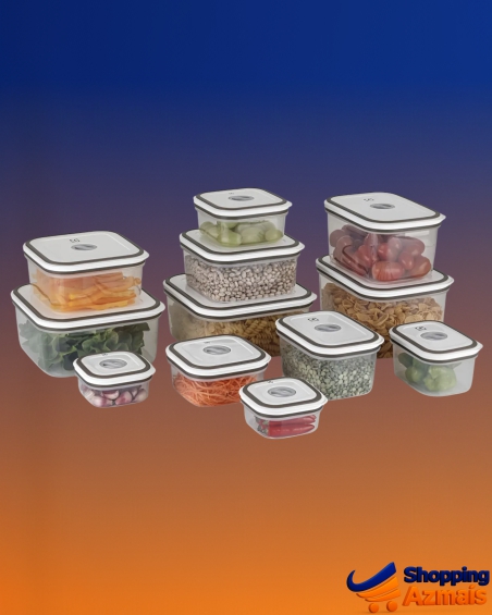 Kit Potes Herméticos Plásticos Cinza 12 Unidades Electrolux