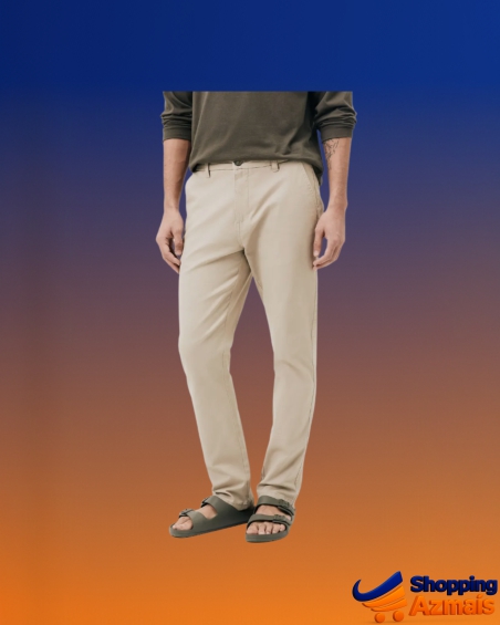 Calça Básica Masculina Chino Com Elastano Hering