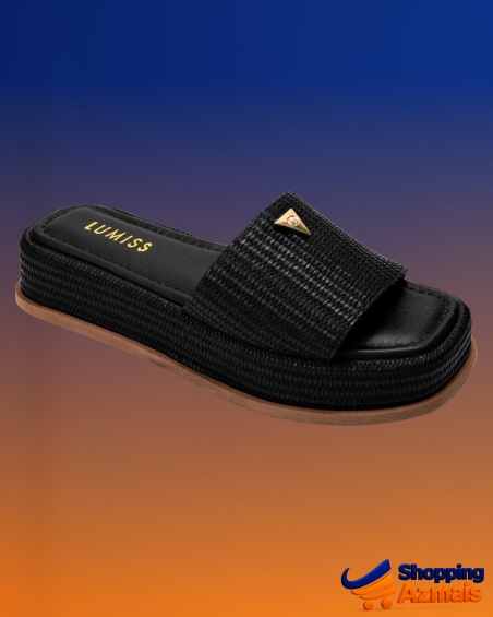 Sandália Tamanco Feminino Flatform Confortável Juta