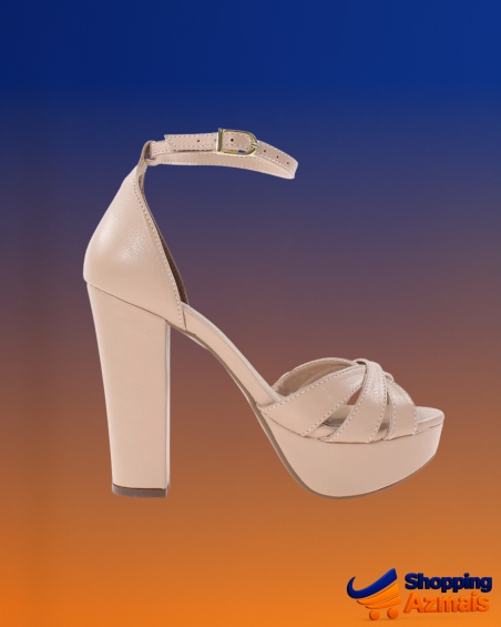 Sandália Meia Pata Salto Grosso Alto