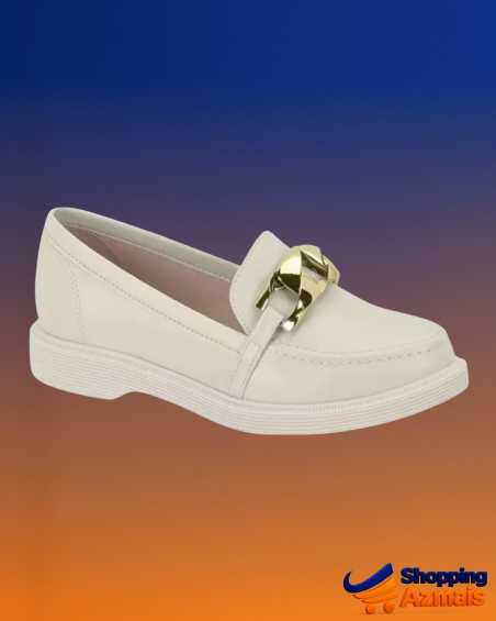 Sapato Mocassim Feminino Moleca Loafer Conforto Corrente